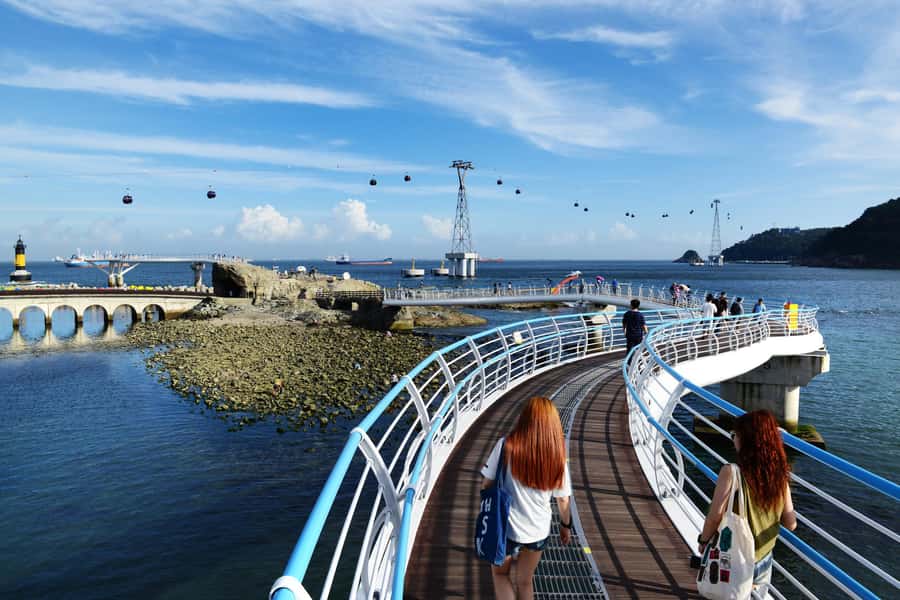 Busan: Sky Capsule+ Huinnyeoul+ Gamcheon+ Songdo+ Night View - Sky Capsule Moments Passing Haeundae Beach