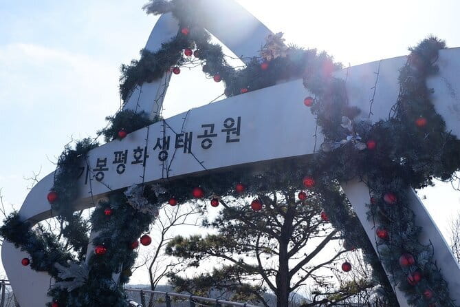 Closest Observatory to DMZ & Suspension Bridge Tour from Seoul - Stop 1: Aegibong Peace Eco Park, Hill 154, and the bridge-shaped Christmas tree