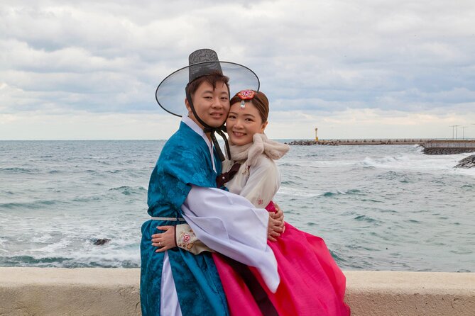[Jeju] Hanbok Private guide tour & photo session in beautiful Yongduam rock, - Getting dressed at Miya’s closet near Yongduam seaside