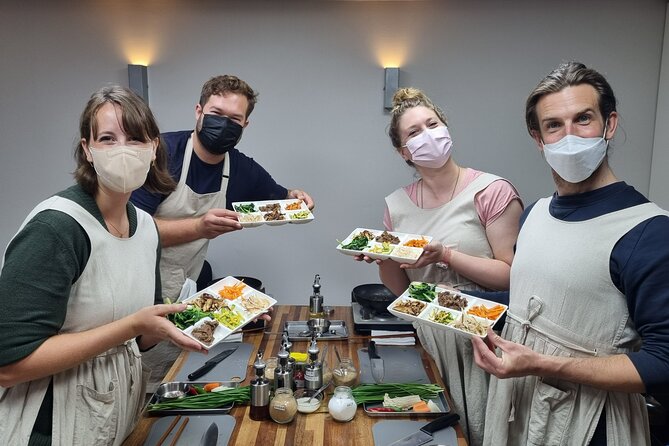 Korean cooking class in Haeundae, Busan - Bapsang meal time, chair option, and eating like a local