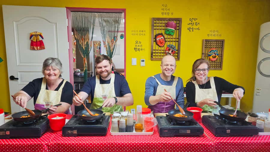 Seoul: Korean Cooking Class at a Local Home and Market Tour - Hands-On Cooking: How the 4 Main Dishes Build a Real Korean Meal
