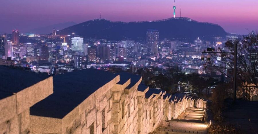 Seoul: Nighttime Tour of Palace, Market, Naksan Park & More - Gwangjang Market dinner, snacks, and souvenir browsing without pressure