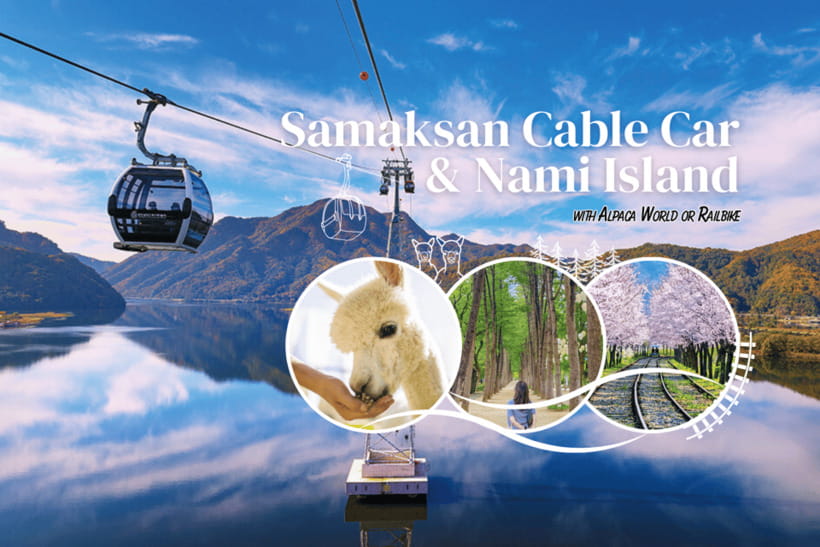 Seoul: Samaksan Cable Car & Nami with Alpaca World/Railbike - A 12-hour Gangwon Province sampler, with easy Seoul-area pickup