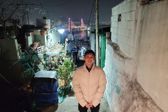 Visit Busan night market and enjoy the night view of Busan harbor - Walking Through Older Residential Alleys Before the View
